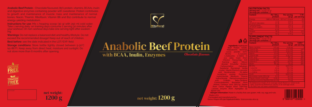 Vitaneral Anabolic KobeBeef Protein_chocolate